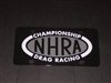 NHRA Drag Racing Vanity Plate Black Plate Silver white logo