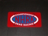 NHRA Drag Racing Vanity Plate Red plate Blue white logo