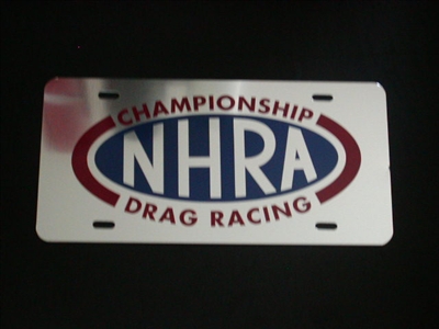 NHRA Vanity License plate Polished Stainless!
