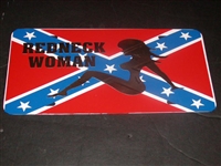 Redneck Woman Confederate Rebel Flag License Vanity Plate