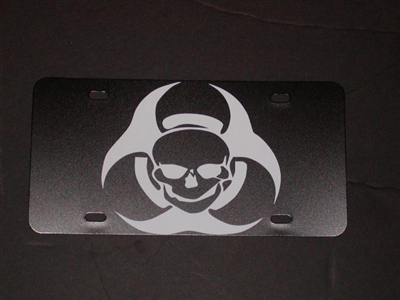 Skull Bio Hazard Vanity license Plate
