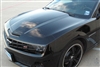 Black car w/ 3" Hood Cowl accent Stripes