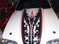 Adrenalin Rush Cowl Hood Stripe Graphic Decal FULL COLOR