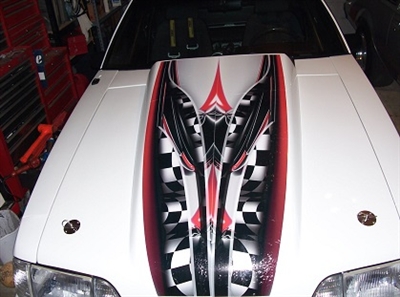 Adrenalin Rush Cowl Hood Stripe Graphic Decal FULL COLOR