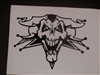 Evil Clown Skull Hood Decal