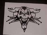 Evil Clown Skull Hood Decal