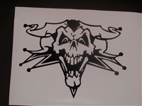 Evil Clown Skull Hood Decal