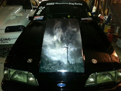 WOLF Cowl Hood Decal