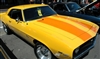 Yellow Chevy w/ Orange Outlined Rally Stripes