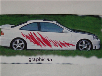 Ripped side graphics set 9a Size 22" wide X 100" long