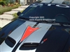 Black Pontiac GTO w/ w Color Logo Rally Stripe Set
