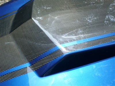 Blue Hood w/ Carbon Fiber Rally stripes