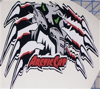 Arctic Cat Claws Ripping 10"x12" Decal