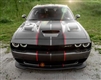 Gray Dodge Challenger w/ red & Black 2 Color Rally Stripe Set