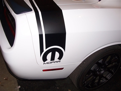 Dodge CHALLENGER Mopar or Bee LOGO rear Car stripes