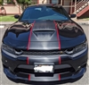 dodge Charger w/ Red & Black 21" 2 Color Rally Stripe Set