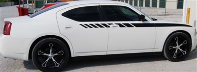 White Dodge Charger w/ Black Fender/Door stripe