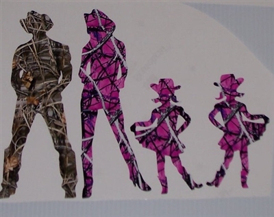 Cowboy Girl Happy Family Decal set