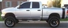 silver Dodge Ram w/ Black PLAIN Truck Bed Side Stripes (Sold as a Pair)