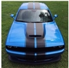 Dodge Challenger w/ Silver Rally Stripes 10" wide total