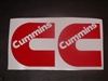 Pair of Cummins logo Window Decals