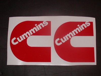 Pair of Cummins logo Window Decals