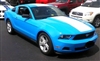 Blue Mustang w/ White 22" Center Rally Stripe
