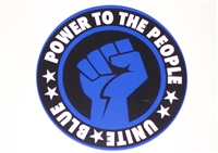 Power to the PEOPLE Unite BLUE  Graphic Window Decal Sticker