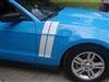 Blue Mustang w/ White Long Hash Mark Stripes