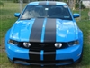 Blue Mustang w/ 10" Rally Stripes