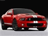 Red Mustang w/ White 4" Rally Stripes