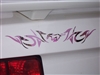 White Mustang w/ Pink Camo Tribal Mustang Pony FULL COLOR Rear Deck decals
