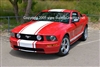 Red Mustang w/ White 20" Rally Stripe