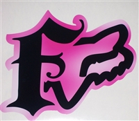 Fox Racing Pink F w/ Head Decal