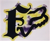 Fox Racing Yellow & Purple F w/ Head Decal