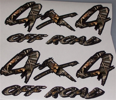 4X4 #1 Black and M4 Real Tree CAMO Decal