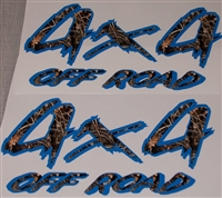 4X4 #1 BLUE and M4 Real Tree CAMO Decal
