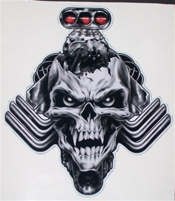 Blown / Blower Head Nitro Skull 8" x 9" Full color Decal