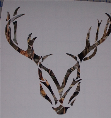 DEER Head #1 PRINTED FULL COLOR Window Decal