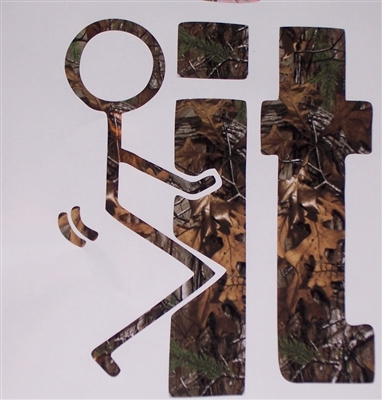 F' It ! Real Tree Camo Window Decal