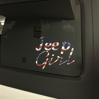 JEEP GIRL ! ! !  Full color Decal Sticker