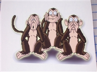 Hear See no Evil Monkey Decal