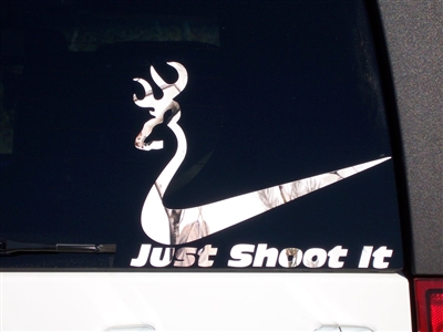 JUST SHOOT IT DEER HEAD  Decal