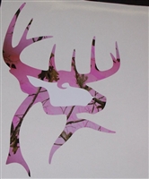 PRINTED Camo Buck Commander Deer Head