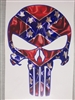 REBEL FLAG Punisher Skull Decal