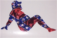 REBEL FLAG  FAT Trucker  Decal