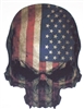 American Skull w/ Stars & Stripes Decal