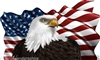 36X60 American Flag Eagle #2 Graphic Decal