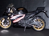Black Motorcycle w/ WWII Warhawk Flying Tiger Shark Graphics Set