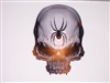 6"X8" Black Widow Skull Decal